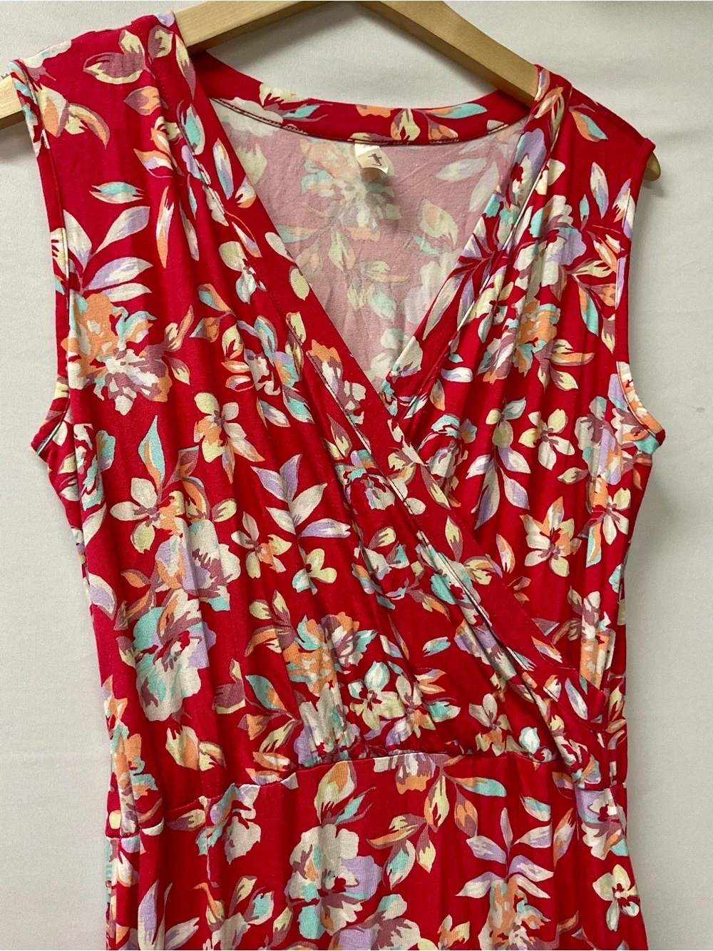 Brand New-Loveappella Floral Knit Faux Wrap Maxi Dress